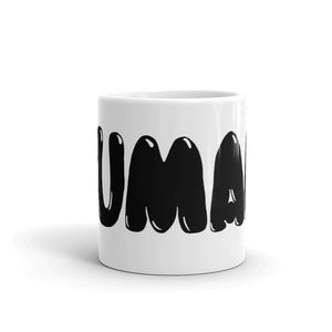 Bubble Human White glossy mug
