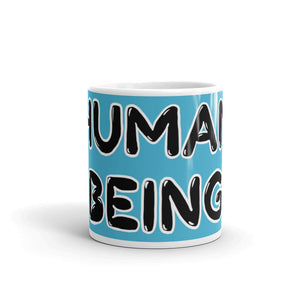 Human Being White glossy mug