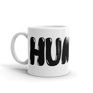 Bubble Human White glossy mug