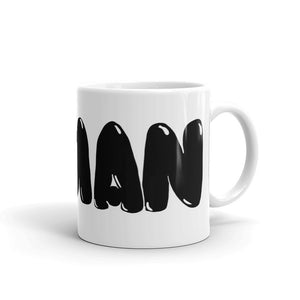Bubble Human White glossy mug